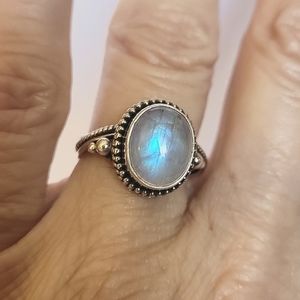 Beautiful silver and Moonstone ring